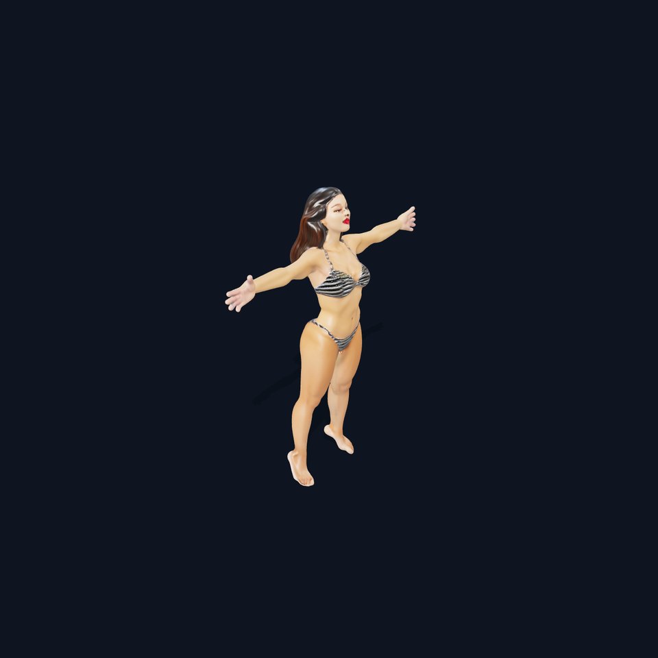 Striped Bikini Model Pack